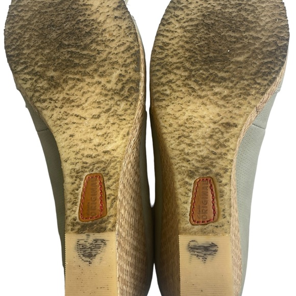 Clarks Originals Lt. Green Canvas Wedge Platform Espadrille w/Tie Detail Sz 10 M - Picture 12 of 13